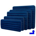 Intex Матрац для отдыха - CLASSIC (синий, надувной, флок. покрытие, 183х203х22)