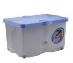 Prima-Baby Ящик для игрушек на колесах 60x40x35см, голубой