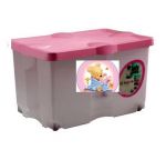 Prima-Baby Ящик для игрушек на колесах 60x40x35см, розовый